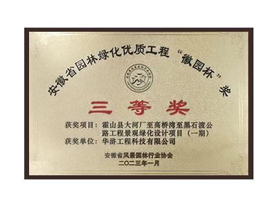 山西荣获2022年度“徽林杯”奖三等奖